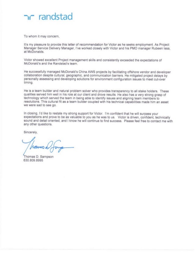 reference letter randstad delivery manager late letter of recommendation