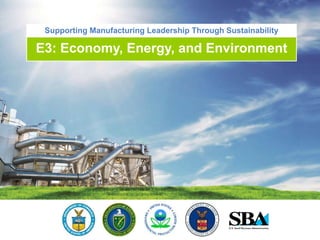 Supporting Manufacturing Leadership Through Sustainability
E3: Economy, Energy, and Environment
 