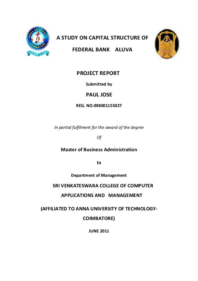 Federal Bank Project - 