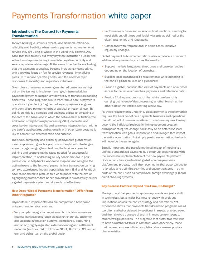 International payment thesis