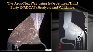 The Aero-Flex Way using Independent Third
Party (NADCAP) Analysis and Validation
 