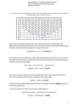 PV solar system with battery storage - design | PDF