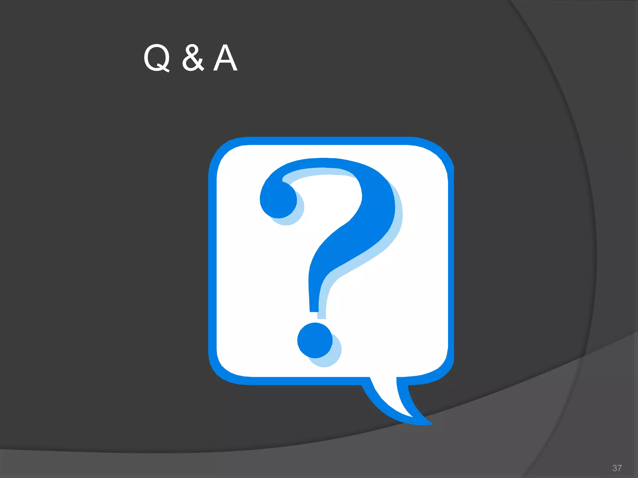 Q & A
37
 
