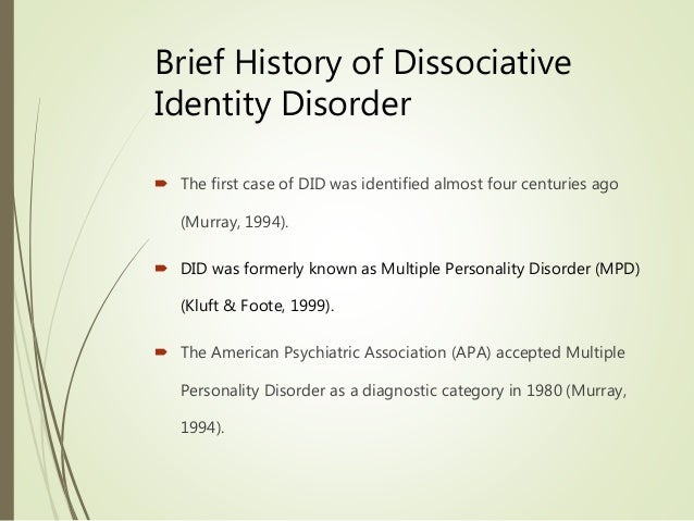 disorder dissertation dissociative identity report