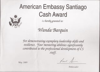 SIGNED AWARD 2009