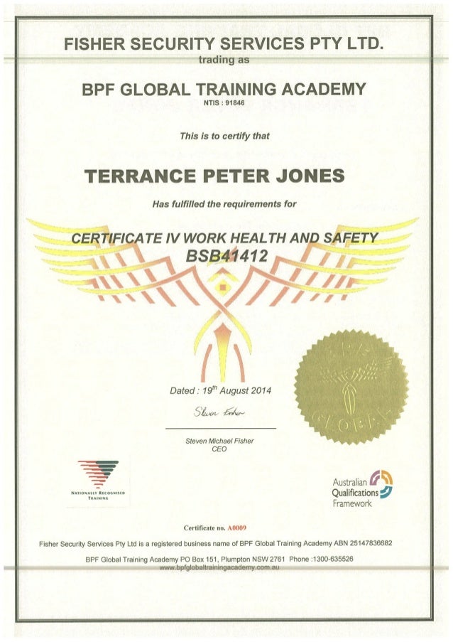 Certificate IV WHS