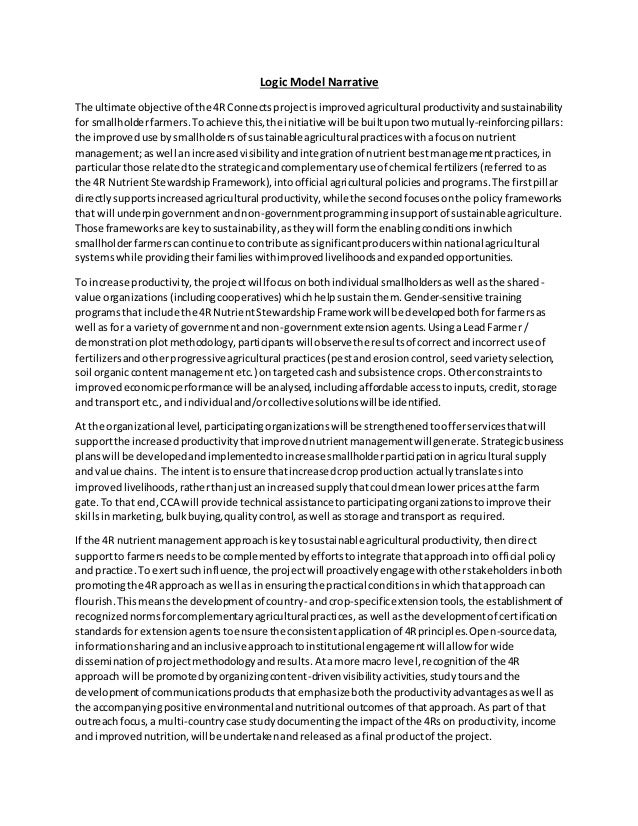 Logic Model Narrative