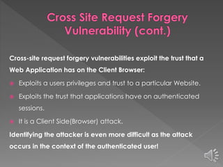 A8 cross site request forgery (csrf) it 6873 presentation | PPTX
