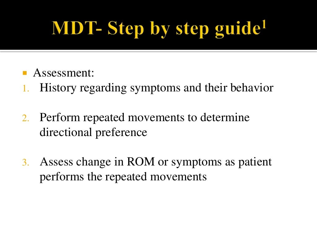 Mckenzie Method of Mechanical Diagnosis and Therapy.3.15