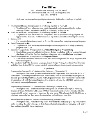 Killam_PaulResumeProgramming | PDF