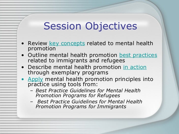 what is mental health promotion As an example, the gatehouse project has been developing and evaluating a school-based mental health promotion strategy in australia since. what is mental health promotion As an example, the gatehouse project has been developing and evaluating a school-based mental health promotion strategy in australia since.