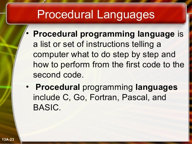 13 A Programing Languages (IT) Lecture Slide