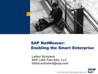 SAP NetWeaver: Enabling the Smart Enterprise Lothar Schubert SAP Labs Palo Alto, LLC [email_address] 