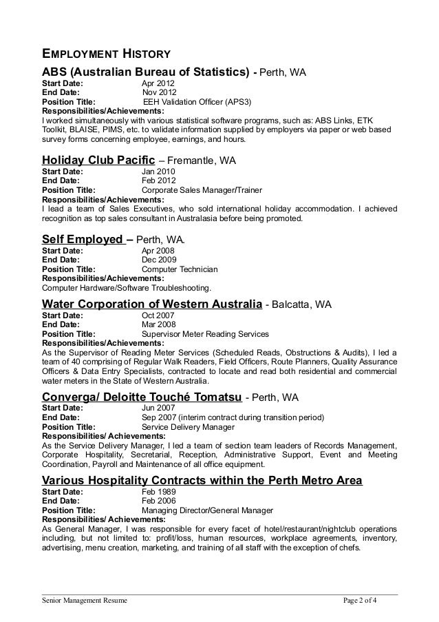 dates of employment on resumes