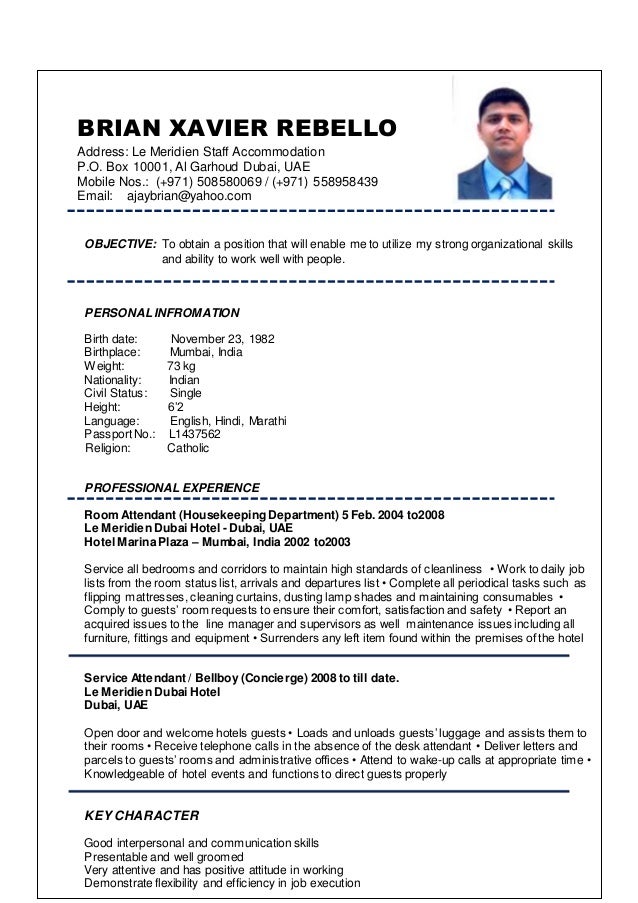 How to write a curriculum vitae picture