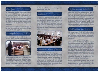 ‫בס”ד‬
Our Goal:
Accomplishments:
Continuous Hours of Study:
Staff Lectures and Student Talks:
Exams:
Publications Initiative:
The finest of our graduates will, b’ezras Hashem,
go on to serve Klal Yisrael as Poskim - arbiters of
the Halachah. Twelve years ago our Kollel was
established and structured in order to provide our
students with the education necessary to reach
this lofty goal. These precious scholars delve into
the depths of Jewish Law and ultimately come
to understand all its intricacies and practical
applications.
Twenty seven avreichim are currently studying in
our Hora’ah – Jewish Law track. Others are on a
waiting list due to lack of funds.
Since the inception of our half day program,
we have, baruch Hashem, completed significant
portions of the Shulchan Aruch, Orach Chaim and
Yoreh Deah: Milk and Meat, Salting of Meat,
Kashering and Immersing of Vessels, Objects
that cannot be moved on Shabbos and Yom Tov,
Phrasing requests from Gentiles on Shabbos and
Yom Tov, and a large portion of the rest of the
Shabbos laws. And we are continuing on this
ambitious and noble path.
On a monthly basis our avreichim take and pass
challenging written exams on the material they
have mastered. In addition, after completing an
entire field of study (approximately every year
and a half) the avreichim are tested in writing
by the Kollel and tested orally by distinguished
Rabbanim and Poskim, who are consistently
amazed at the scholars’ comprehensive knowledge
of the subject matter.
The crown jewel of the Kollel’s program is our
special incentive program that offers additional
stipends to reward uninterrupted study. As is
known, continuous study is a foundation for
acquisition of Torah knowledge. Not only do
the avreichim not interrupt their own learning,
they do not enable anyone else to interrupt them
either; they commit to keep their cellular phones
off during all the hours they study.
Each week the Kollel members either hear a
lecture or attend student-led talks (chaburos).
One week the lecture is given by the Rosh Kollel:
HaRav HaGaon Rebbi Chaim Stern, shlita, who
gives a comprehensive review of the material and
its practical applications. The following week,
on a rotating basis, two members of the Kollel
offer their own reviews of the subjects they have
studied – an endeavor that reinforces and elevates
each member’s level of learning very much.
The formal lectures by the staff and the classes
taught by the students are subsequently printed
and distributed to all the members of the Kollel,
in order to further reinforce their understanding of
the material.
Great is the merit of one who helps to support
such dedicated scholars, and greater than purely
intellectual discourse is study that leads to the
actual performance of proper deeds – in this case
study leading to the proper practice of Halachah.
For this reason we are offering you a true
partnership in this learning. Adopt an avreich for
a month or dedicate a specific day for your merit
each year – for your success, in memory of a loved
one, in honor of a simcha or for any other reason.
Your merit will surely be doubled by G-d, the
Ultimate Provider of ‘Matching Funds.’
B’ezras Hashem, during the month or on the day
you have selected, we will post an attractive sign
with the details of your dedication at the Kollel
and the avreichim will learn for your merit.
~~~~~~~~~~~~~~~~~~~~~~~~~~~~~~~~~
 