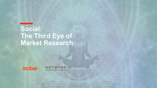 + |
Social:
The Third Eye of
Market Research
October 2016
 