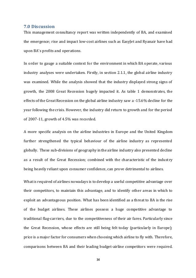 management consultancy report