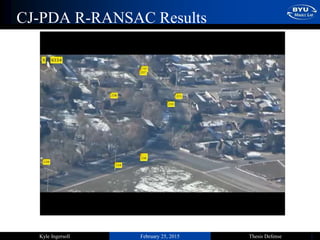 February 25, 2015 Thesis DefenseKyle Ingersoll
CJ-PDA R-RANSAC Results
1
 