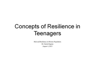 Concepts of Resilience in Teenagers