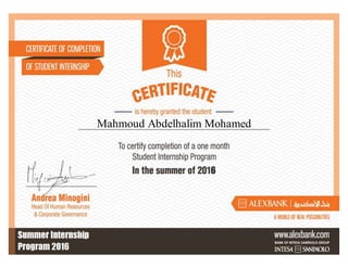 Mahmoud Abdelhalim Mohamed
 