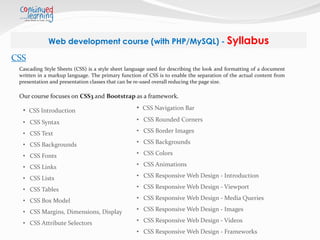 web development complete course || html css,... web -development- course - Continued - Learning | PPTX