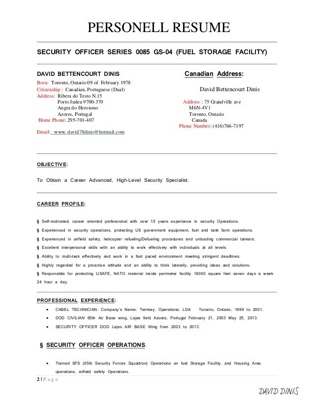 address format resume