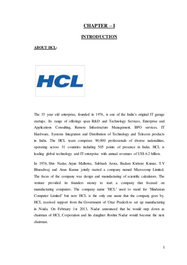 HCL CDC PROJECT
