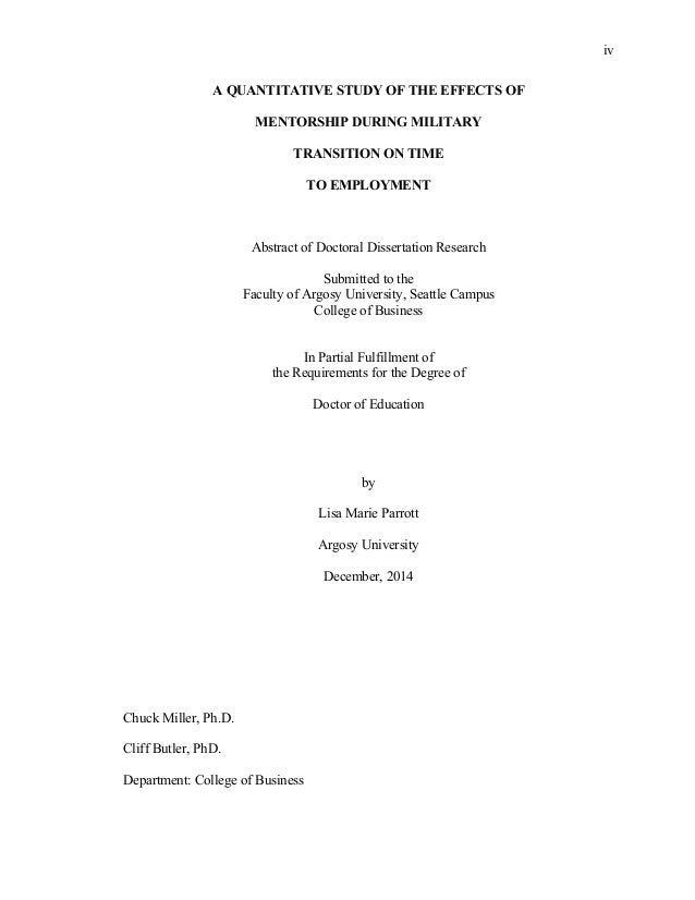 Dissertation education ph d