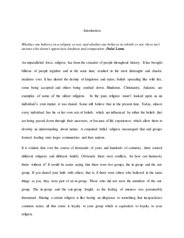 Religious term papers