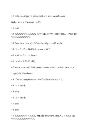 A 99 LINE TOPOLOGY OPTIMIZATION CODE BY OLE SIGMUND, JANUARY .docx