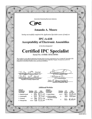 Cert. IPC Specialist Complete 8.14.16