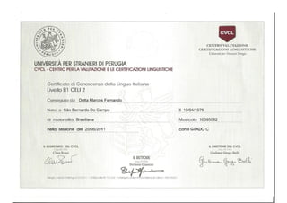 Italian Certificate - CELI 2 - Level B1