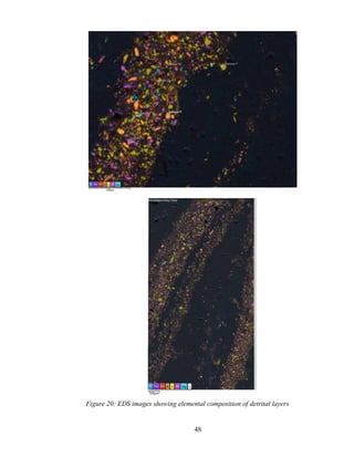 48
Figure 20: EDS images showing elemental composition of detrital layers
 