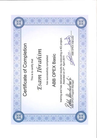 ABB - OPEX Certificate