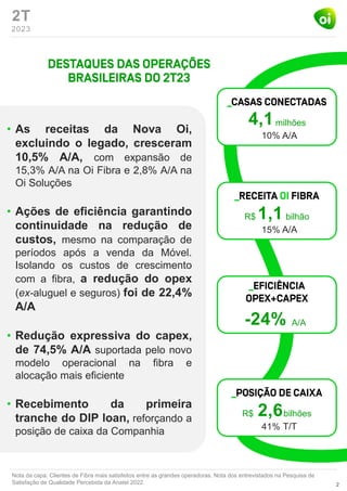 Nova proposta de acordo reduz dívidas para R$ 10 bilhões da Oi