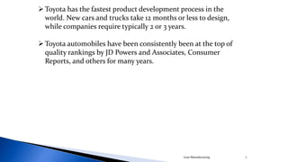 Lean Manufacturing - Toyota Production System | PDF