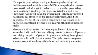 Cost effects of over productivity: Over productivity create the most of manufacturing wastes.
Mass productivity holds many...