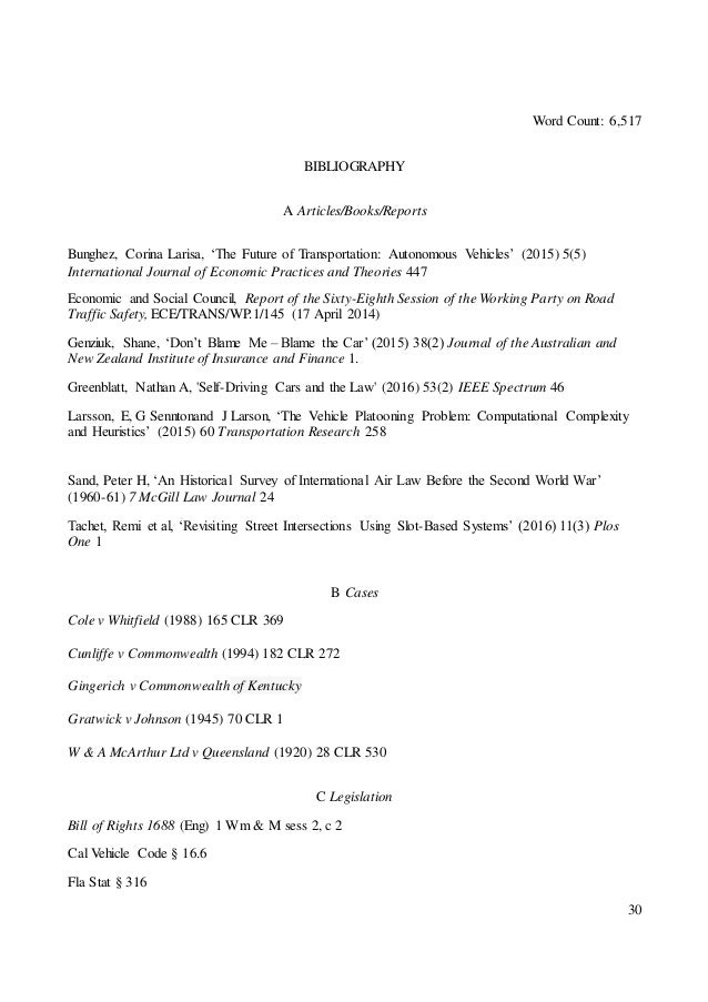 The Legal Implications Of Autonomous Vehicles