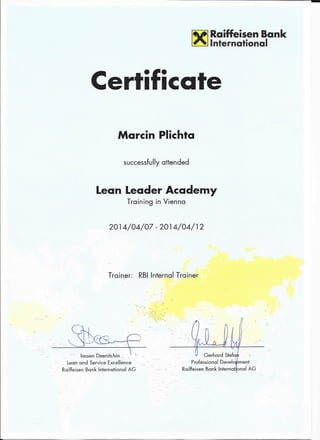 Marcin Lean Leader Academy