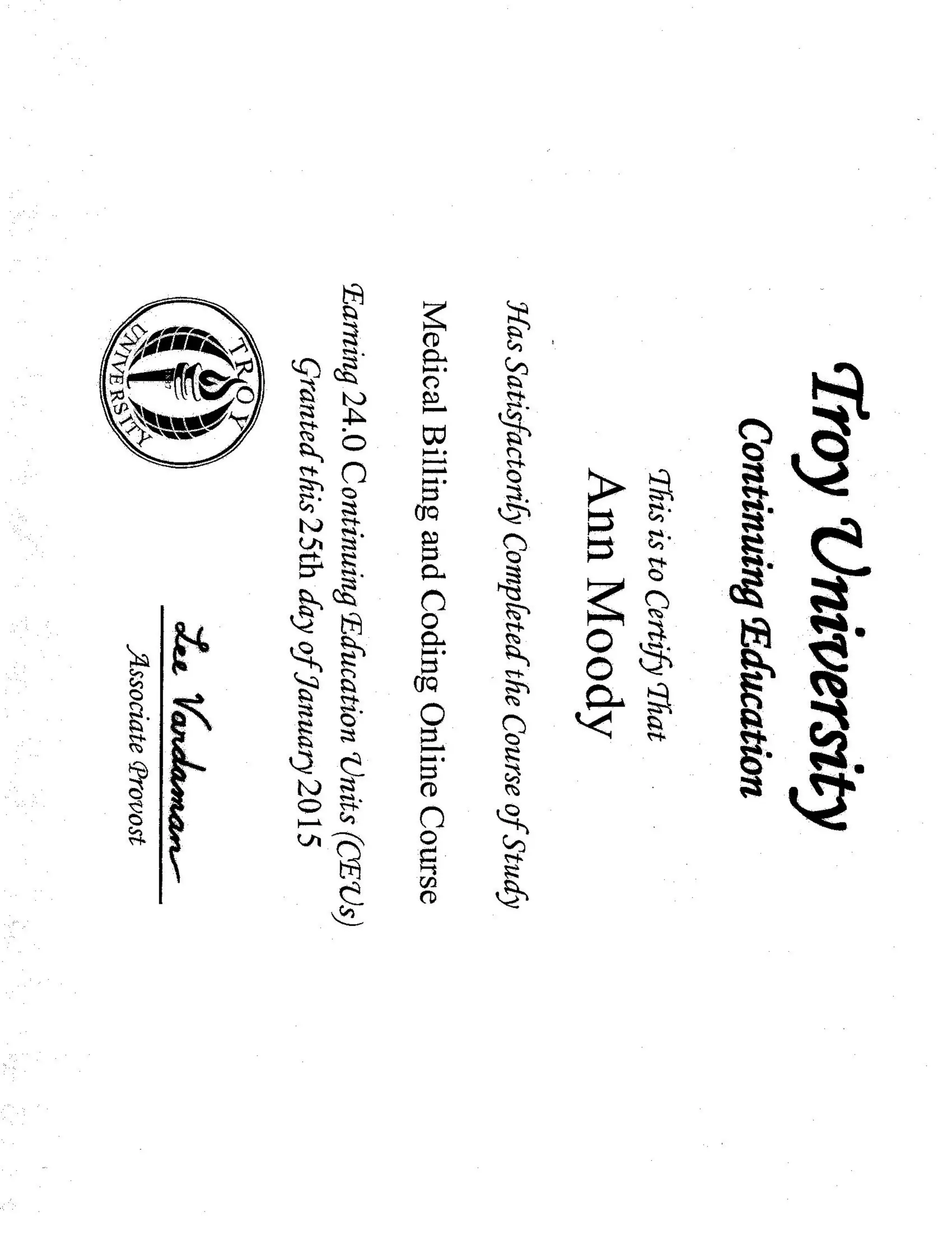 Medical Billing and Coding Certificate