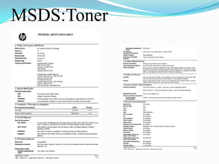 MSDS:Toner
 