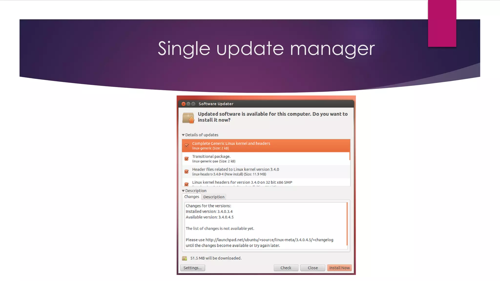 Single update manager
 