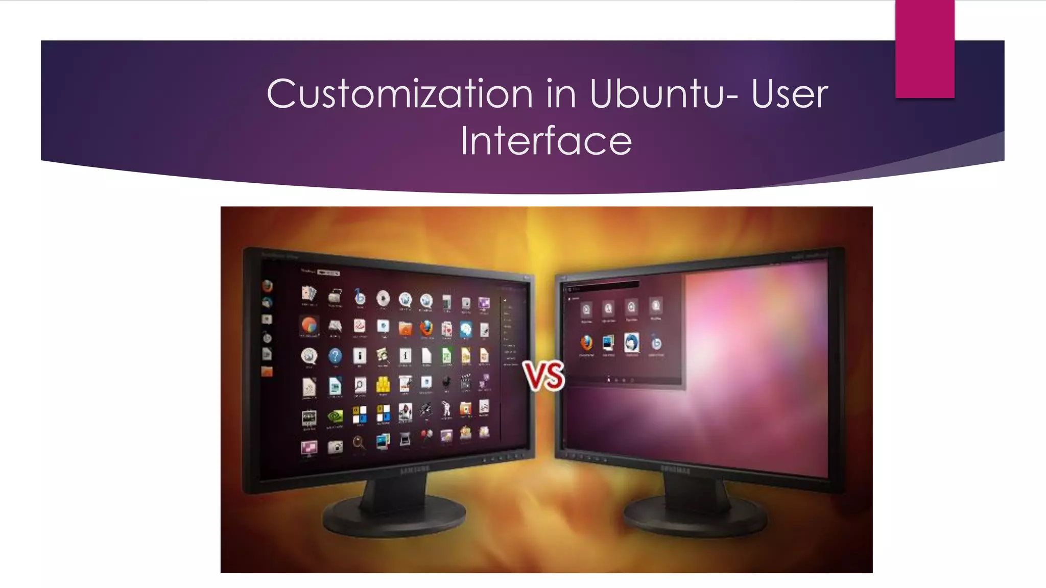 Customization in Ubuntu- User
Interface
 