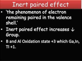 Inert paired effect
 