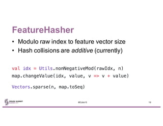 Feature Hashing for Scalable Machine Learning with Nick Pentreath | PPT