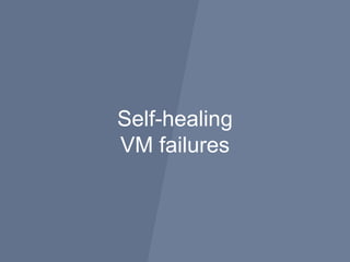 Self-healing
VM failures
 
