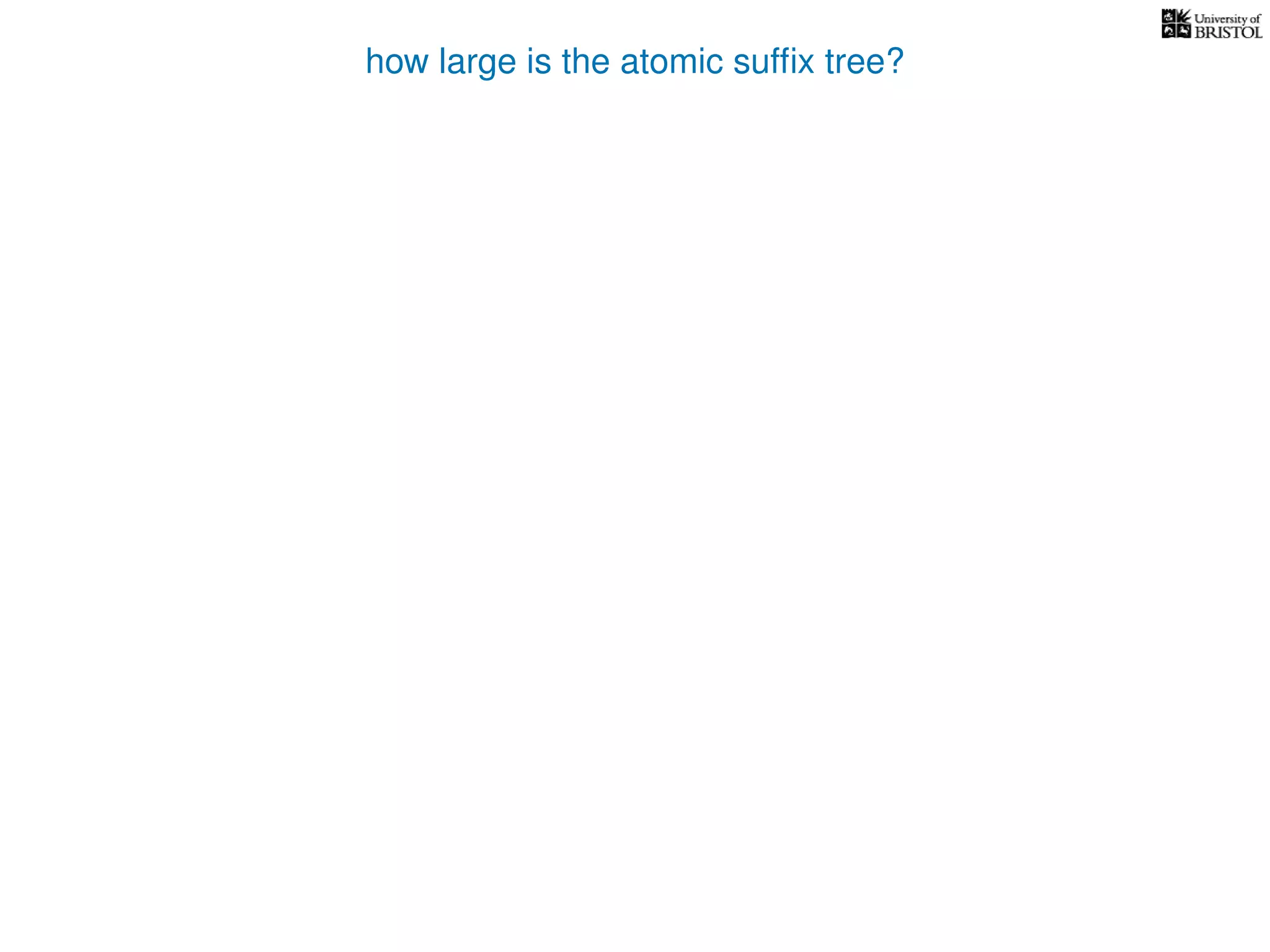 how large is the atomic sufﬁx tree?
 