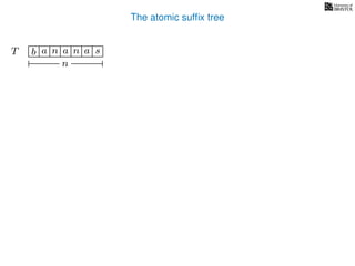 The atomic sufﬁx tree
TT b n aaa sn
n
 
