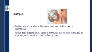 Universal Design Example Audio Elements universal design principle | PPTX